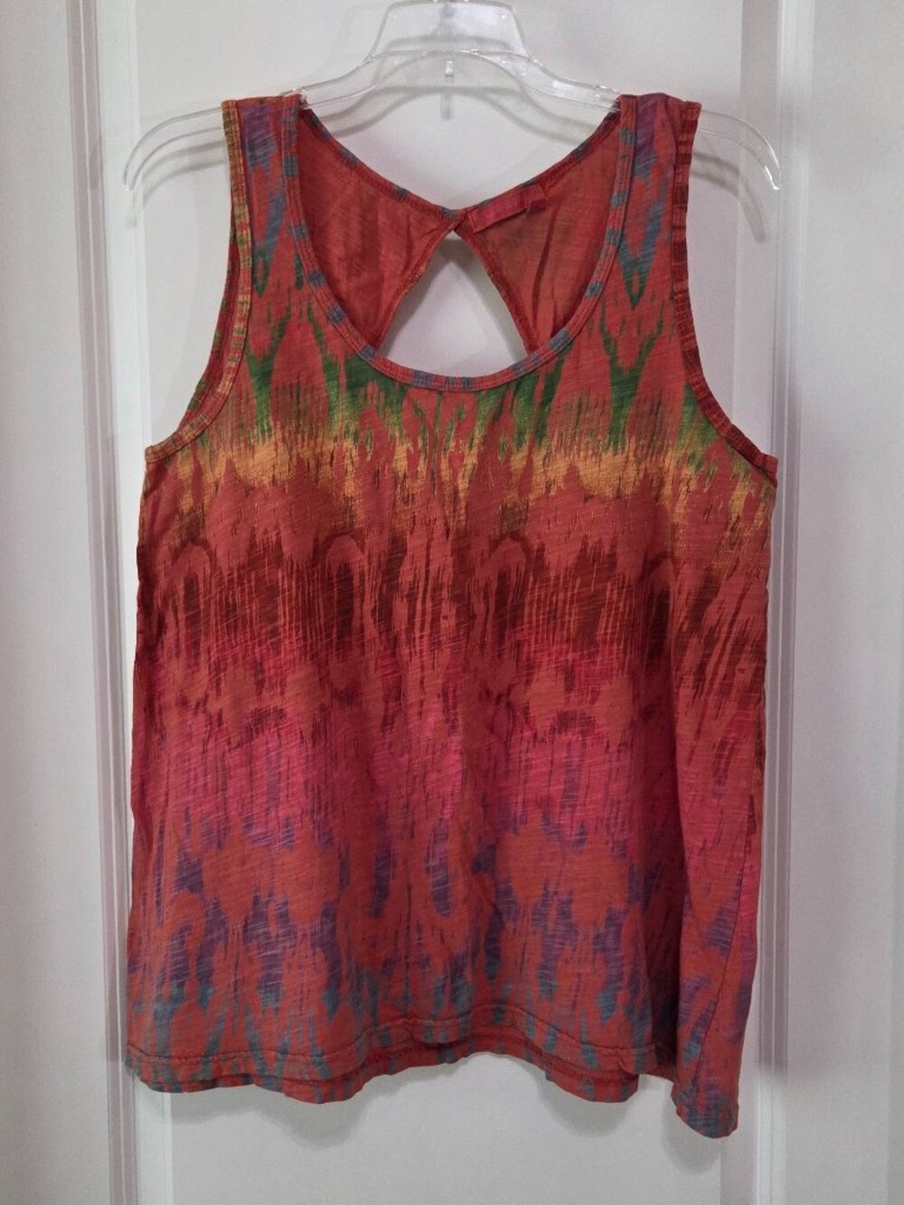 Fresh Produce Ikat Keyhole Tank, Sunset colors, M